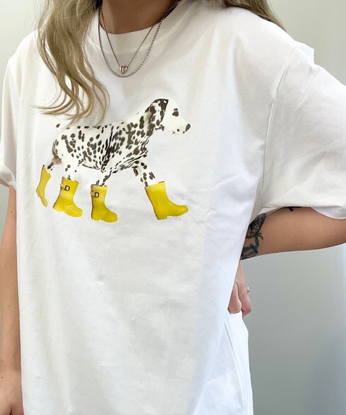 risaucydogタオル2枚　ダルメシアンtシャツ RyuC Tシャツ ダルメシアン 「つままれリュ」 - ディベル
