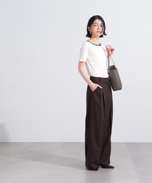 N.（N. Natural Beauty Basic）（エヌエヌナチュラルビューティーベーシック）の「バックオープンリボンカットソー（Tシャツ/カットソー・レディース・オフホワイト/ホワイト系その他/ライトグリーン・MEDIUM）」の5枚目の写真