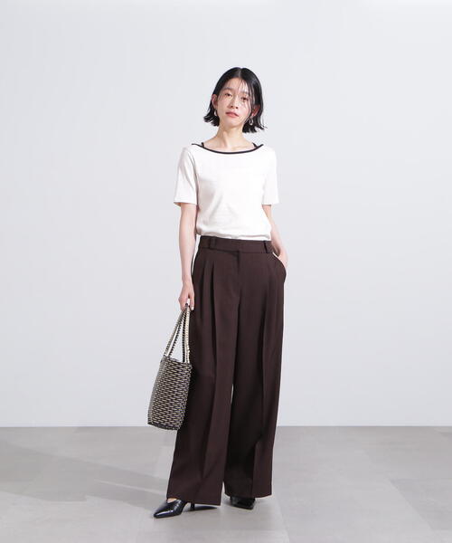 N.（N. Natural Beauty Basic）（エヌエヌナチュラルビューティーベーシック）の「バックオープンリボンカットソー（Tシャツ/カットソー・レディース・オフホワイト/ホワイト系その他/ライトグリーン・MEDIUM）」の6枚目の写真