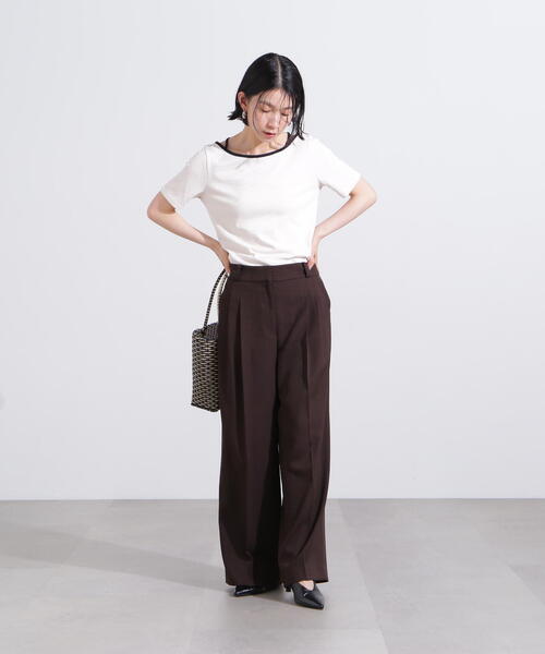N.（N. Natural Beauty Basic）（エヌエヌナチュラルビューティーベーシック）の「バックオープンリボンカットソー（Tシャツ/カットソー・レディース・オフホワイト/ホワイト系その他/ライトグリーン・MEDIUM）」の7枚目の写真