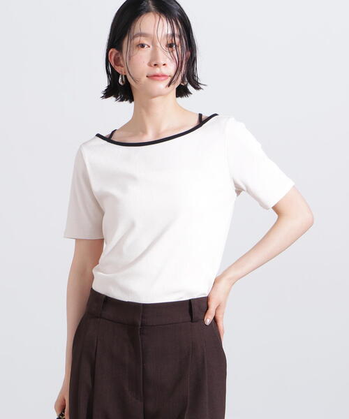 N.（N. Natural Beauty Basic）（エヌエヌナチュラルビューティーベーシック）の「バックオープンリボンカットソー（Tシャツ/カットソー・レディース・オフホワイト/ホワイト系その他/ライトグリーン・MEDIUM）」の9枚目の写真