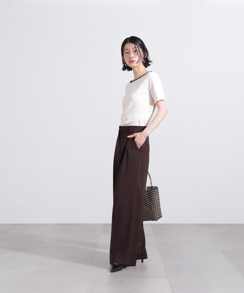 N.（N. Natural Beauty Basic）（エヌエヌナチュラルビューティーベーシック）の「バックオープンリボンカットソー（Tシャツ/カットソー・レディース・オフホワイト/ホワイト系その他/ライトグリーン・MEDIUM）」の10枚目の写真