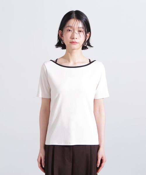 N.（N. Natural Beauty Basic）（エヌエヌナチュラルビューティーベーシック）の「バックオープンリボンカットソー（Tシャツ/カットソー・レディース・オフホワイト/ホワイト系その他/ライトグリーン・MEDIUM）」の12枚目の写真