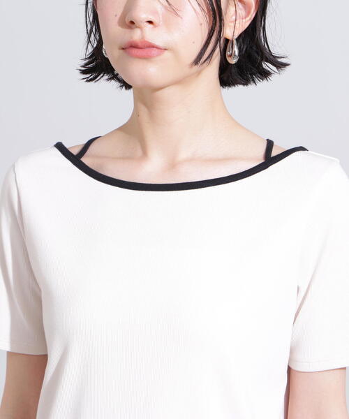 N.（N. Natural Beauty Basic）（エヌエヌナチュラルビューティーベーシック）の「バックオープンリボンカットソー（Tシャツ/カットソー・レディース・オフホワイト/ホワイト系その他/ライトグリーン・MEDIUM）」の15枚目の写真