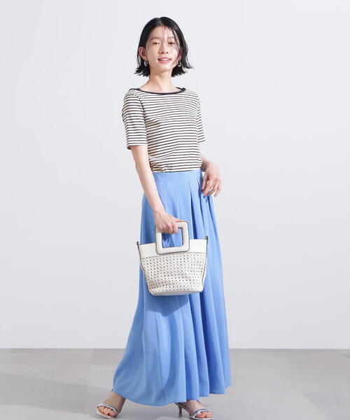 N.（N. Natural Beauty Basic）（エヌエヌナチュラルビューティーベーシック）の「バックオープンリボンカットソー（Tシャツ/カットソー・レディース・オフホワイト/ホワイト系その他/ライトグリーン・MEDIUM）」の22枚目の写真