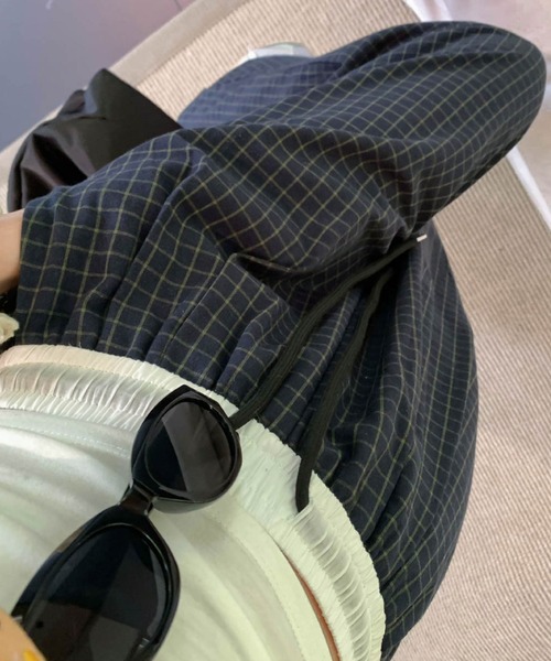 2ly2（トゥーリートゥー）の「ストリート×カジュアル！ゆったりチェックワイドパンツ（その他パンツ・レディース・ブラック/ベージュ/ブラック×ホワイト・FREE）」の9枚目の写真