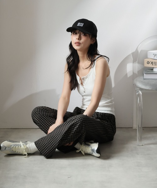 2ly2（トゥーリートゥー）の「ストリート×カジュアル！ゆったりチェックワイドパンツ（その他パンツ・レディース・ブラック/ベージュ/ブラック×ホワイト・FREE）」の20枚目の写真