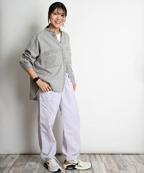 MARAI（マーライ）の「イージーカーゴパンツ ナイロンパンツ 撥水（カーゴパンツ・レディース・チャコール/パープル/ホワイト/ブラック・フリー）」の13枚目の写真