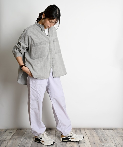 MARAI（マーライ）の「イージーカーゴパンツ ナイロンパンツ 撥水（カーゴパンツ・レディース・チャコール/パープル/ホワイト/ブラック・フリー）」の12枚目の写真