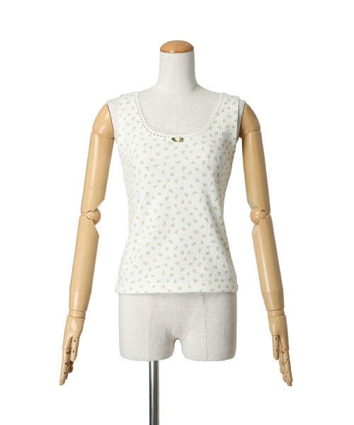 F i.n.t（フィント）の「ローズモチーフ付き小花柄タンクトップ/ fint　フィント（タンクトップ・レディース・ピンク/イエロー/ラベンダー・FREE）」の16枚目の写真