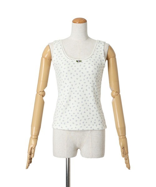 F i.n.t（フィント）の「ローズモチーフ付き小花柄タンクトップ/ fint　フィント（タンクトップ・レディース・ピンク/イエロー/ラベンダー・FREE）」の14枚目の写真