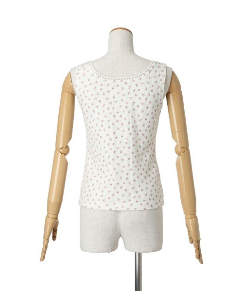 F i.n.t（フィント）の「ローズモチーフ付き小花柄タンクトップ/ fint　フィント（タンクトップ・レディース・ピンク/イエロー/ラベンダー・FREE）」の13枚目の写真