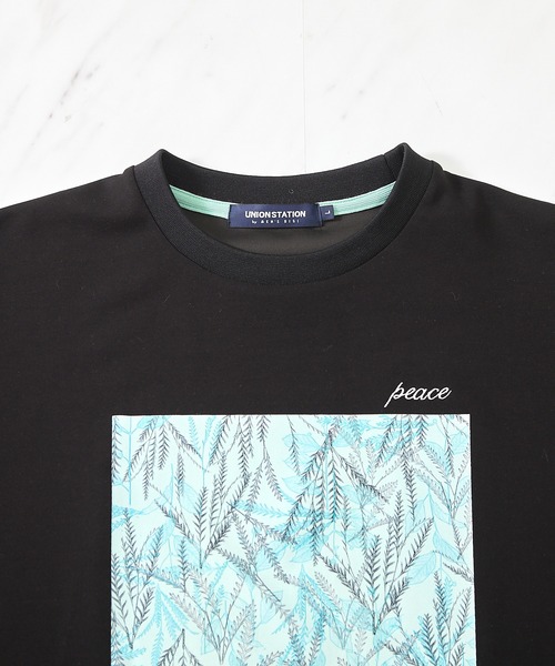 UNION STATION（ユニオンステーション）の「UNION STATION by MEN'S BIGI×HIBIYA-KADAN  コラボ  シルケット Tシャツ（Tシャツ/カットソー・メンズ・ホワイト/ブラック・L/M/LL）」の3枚目の写真