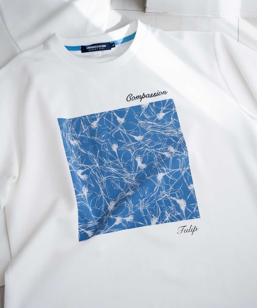 UNION STATION（ユニオンステーション）の「UNION STATION by MEN'S BIGI×HIBIYA-KADAN  コラボ  シルケット Tシャツ（Tシャツ/カットソー・メンズ・ホワイト/ブラック・L/M/LL）」の9枚目の写真