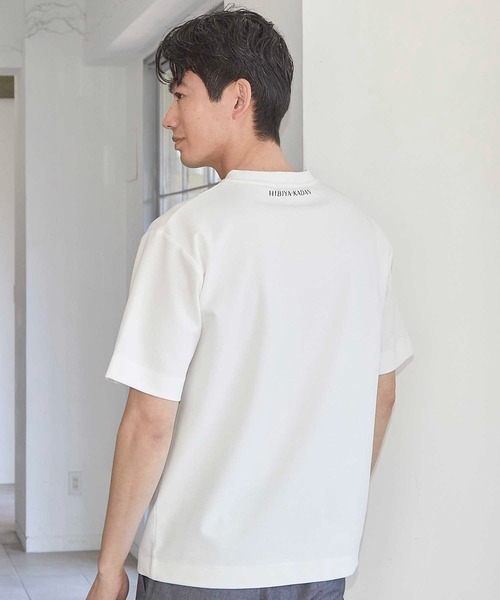 UNION STATION（ユニオンステーション）の「UNION STATION by MEN'S BIGI×HIBIYA-KADAN  コラボ  シルケット Tシャツ（Tシャツ/カットソー・メンズ・ホワイト/ブラック・L/M/LL）」の14枚目の写真