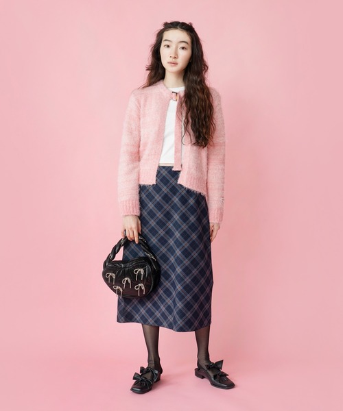 Casselini(キャセリーニ)の「Casselini(キャセリーニ)チェーンリボンバッグ(ハンドバッグ・レディース・ブラック/レッド/シルバー・FREE)」の9枚目の写真