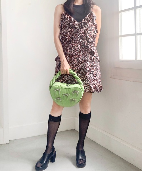 Casselini(キャセリーニ)の「Casselini(キャセリーニ)チェーンリボンバッグ(ハンドバッグ・レディース・ブラック/レッド/シルバー・FREE)」の16枚目の写真