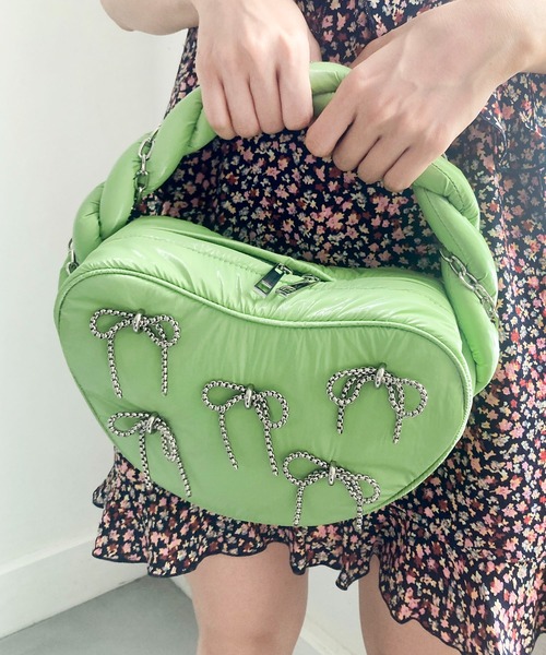 Casselini(キャセリーニ)の「Casselini(キャセリーニ)チェーンリボンバッグ(ハンドバッグ・レディース・ブラック/レッド/シルバー・FREE)」の18枚目の写真