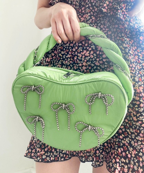 Casselini(キャセリーニ)の「Casselini(キャセリーニ)チェーンリボンバッグ(ハンドバッグ・レディース・ブラック/レッド/シルバー・FREE)」の17枚目の写真