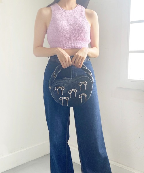 Casselini(キャセリーニ)の「Casselini(キャセリーニ)チェーンリボンバッグ(ハンドバッグ・レディース・ブラック/レッド/シルバー・FREE)」の15枚目の写真