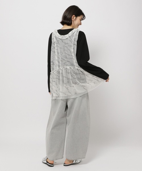 niko and（ニコアンド）の「アソートフリルチュールベスト（ベスト