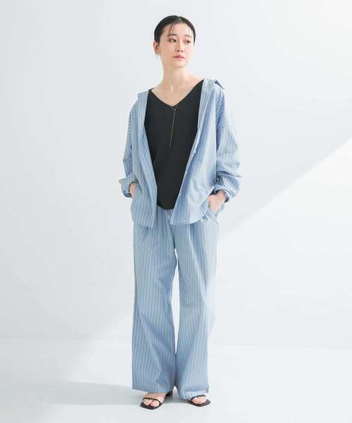 URBAN RESEARCH(アーバンリサーチ)の「new basic インドスビンコットンストライプパンツ(その他パンツ・レディース・ブルー・FREE)」の8枚目の写真