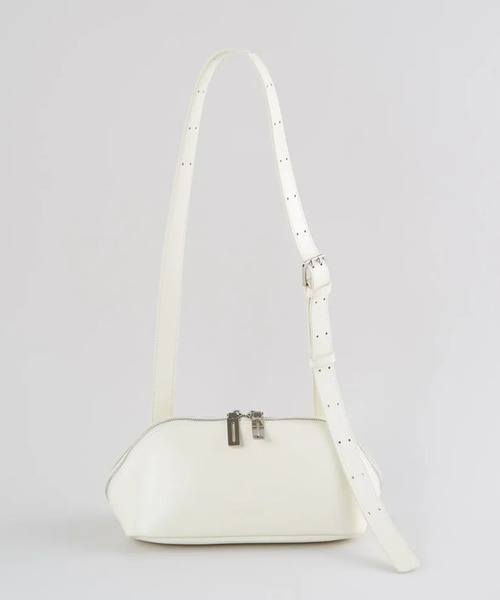 ADD CULUMN(アドカラム)の「【ADD CULUMN/アドカラム】FIGRE BODYBAG VINTAGE/横長ボディバッグ(ショルダーバッグ・レディース・ブラック/ホワイト/イエロー/サックスブルー・FREE)」の2枚目の写真