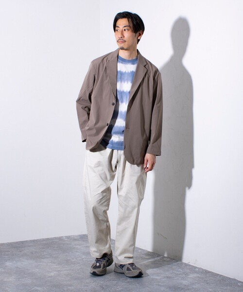 GLOSTER（グロスター）の「【GLOSTER/グロスター】N/PU 接触冷感 フレッシュジャケット テーラードジャケット（テーラードジャケット・メンズ・ベージュ/ブラック・M/L/S）」の4枚目の写真