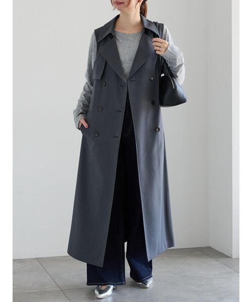 Te chichi（テチチ）の「【宮本茉由着用】ロングジレワンピース（ワンピース・レディース・ベージュ/チャコールグレー・F）」の7枚目の写真