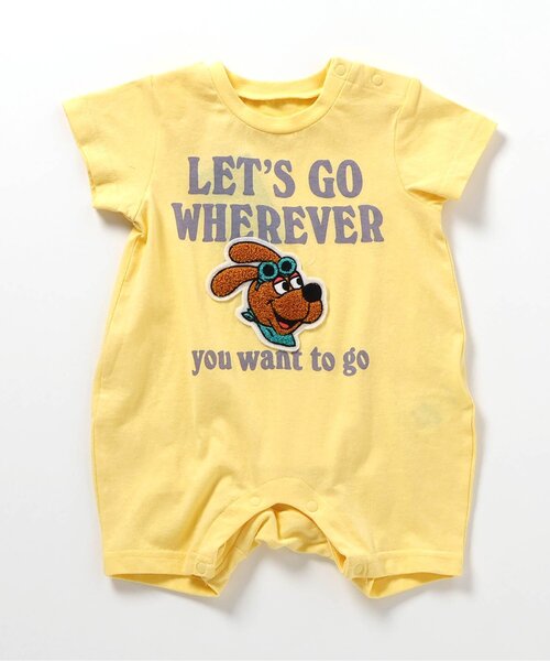 BREEZE（ブリーズ）の「アニマルカレッジロンパス（ロンパース・キッズ・ネイビー/イエロー/グリーン/ピンク/オフホワイト・70/80）」の5枚目の写真