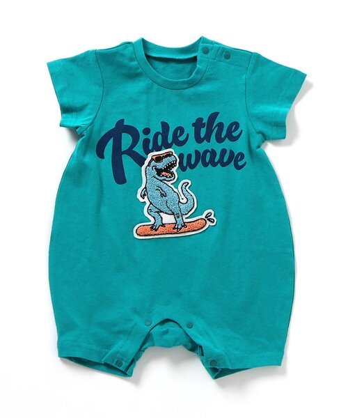 BREEZE（ブリーズ）の「アニマルカレッジロンパス（ロンパース・キッズ・ネイビー/イエロー/グリーン/ピンク/オフホワイト・70/80）」の3枚目の写真