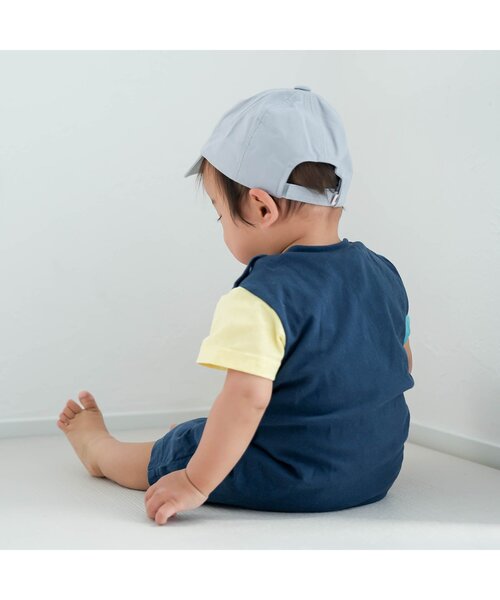 BREEZE（ブリーズ）の「アニマルカレッジロンパス（ロンパース・キッズ・ネイビー/イエロー/グリーン/ピンク/オフホワイト・70/80）」の7枚目の写真