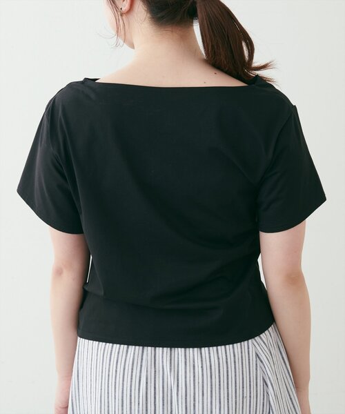 natural couture（ナチュラルクチュール）の「ドレープカットプルオーバー（Tシャツ/カットソー・レディース・サックスブルー/オフホワイト/イエロー/ブラック・FREE）」の19枚目の写真