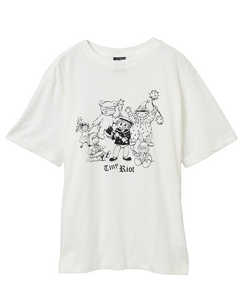 Candy Stripper（キャンディストリッパー）の「TINY RIOT Tシャツ（Tシャツ/カットソー・レディース・オフホワイト/ライトブルー/ブラック/ピンク・M/L/XL）」の3枚目の写真
