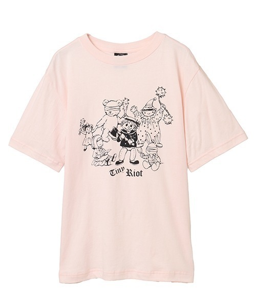 Candy Stripper（キャンディストリッパー）の「TINY RIOT Tシャツ（Tシャツ/カットソー・レディース・オフホワイト/ライトブルー/ブラック/ピンク・M/L/XL）」の4枚目の写真