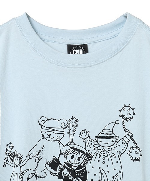 Candy Stripper（キャンディストリッパー）の「TINY RIOT Tシャツ（Tシャツ/カットソー・レディース・オフホワイト/ライトブルー/ブラック/ピンク・M/L/XL）」の6枚目の写真