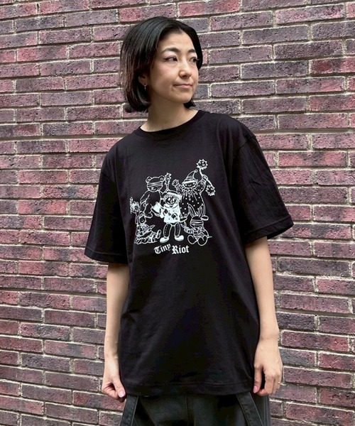 Candy Stripper（キャンディストリッパー）の「TINY RIOT Tシャツ（Tシャツ/カットソー・レディース・オフホワイト/ライトブルー/ブラック/ピンク・M/L/XL）」の22枚目の写真