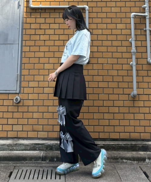 Candy Stripper（キャンディストリッパー）の「TINY RIOT Tシャツ（Tシャツ/カットソー・レディース・オフホワイト/ライトブルー/ブラック/ピンク・M/L/XL）」の14枚目の写真