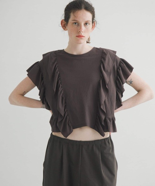 新品タグ付き　LAATO frill frill t-shirts ドアーズ セール】frill frill tee（Tシャツ/カットソー）｜LAATO（ラート