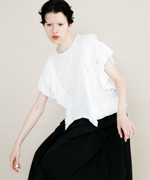 LAATO（ラート）の「frill frill tee（Tシャツ/カットソー