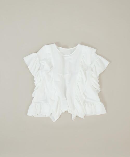LAATO(ラート)の「frill frill tee(Tシャツ/カットソー・レディース・ホワイト/ブラウン/ダークグレー/グレー/ブルー系その他・FREE)」の10枚目の写真