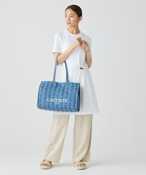 LACOSTE ワニロゴプリーツTシャツドレス ／ワンピース ワニロゴプリーツTシャツドレス /ワンピース | ラコステ(LACOSTE