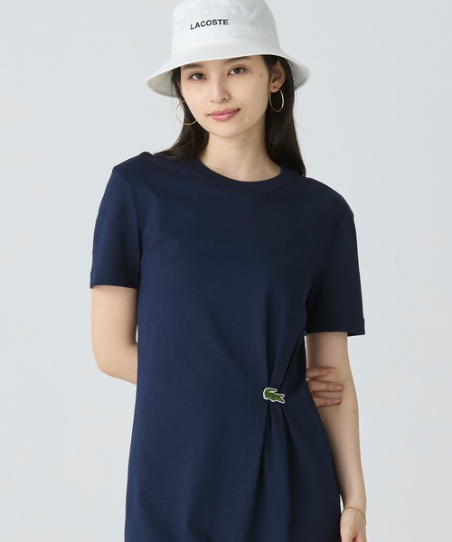 LACOSTE（ラコステ）の「ワニロゴプリーツTシャツドレス  /ワンピース（ワンピース・レディース・ホワイト/ネイビー・34/38/36/40）」の20枚目の写真