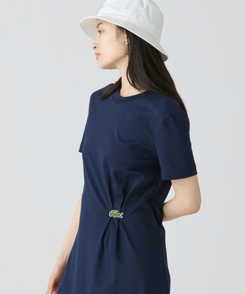 LACOSTE（ラコステ）の「ワニロゴプリーツTシャツドレス  /ワンピース（ワンピース・レディース・ホワイト/ネイビー・34/38/36/40）」の21枚目の写真