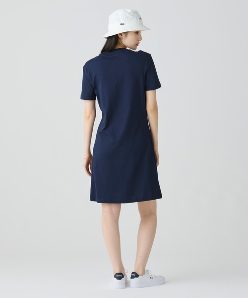 すぐ届く [LACOSTE] ワニロゴプリーツTシャツドレス セール】ワニロゴプリーツTシャツドレス /ワンピース