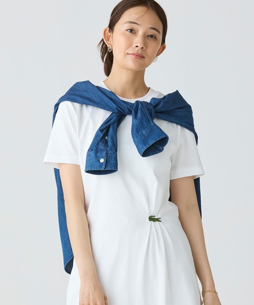 すぐ届く [LACOSTE] ワニロゴプリーツTシャツドレス LACOSTE｜ワニロゴプリーツTシャツドレス /ワンピース | Rakuten