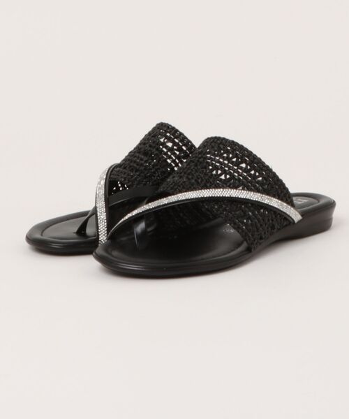 ITALIAN SHOEMAKERS（イタリアンシューメーカー）の「【ITALIAN SHOEMAKERS】ビジュークロスストラップトングサンダル(952352)（サンダル・レディース・ブラック系その他/ベージュ系その他・38/35/36/37）」の8枚目の写真