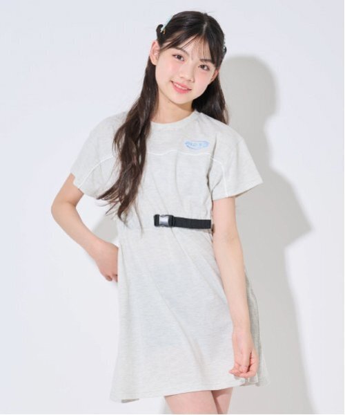 by LOVEiT（バイラビット）の「アジャスターつきワンピース（ワンピース・キッズ・オフホワイト/ブラック/サックスブルー・160cm/150cm/130cm/120cm/140cm）」の2枚目の写真