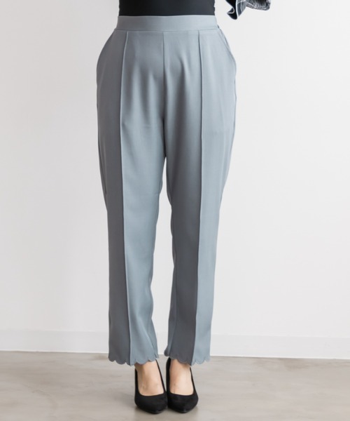 CLETTE(クレット)の「裾スカラップストレートパンツ(その他パンツ・レディース・ピンク/ブルーグレー/ブラック・LL/3L/4L)」の15枚目の写真