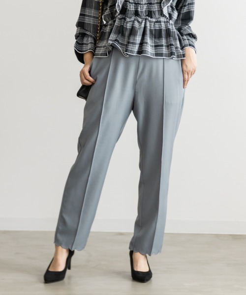 CLETTE(クレット)の「裾スカラップストレートパンツ(その他パンツ・レディース・ピンク/ブルーグレー/ブラック・LL/3L/4L)」の19枚目の写真